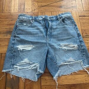 American Eagle High Waisted Distressed Shorts